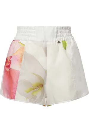 GENNY Femme, Shorts, Multicolore, Taille: 38 FR Pantalon Court Blanc