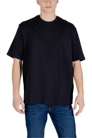 Armani Exchange Homme, Tops, Bleu, Taille: XS T-shirt en coton à manches courtes printemps/été