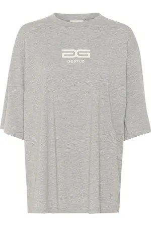 Gestuz Femme, Tops, Gris, Taille: 36 FR Haut de Tee Détendu en Gris Moyen