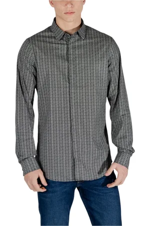 Armani Exchange Homme, Chemises, Noir, Taille: L Chemise à manches longues Collection Printemps/Été