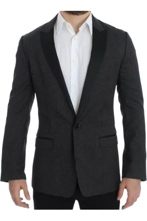 Dolce & Gabbana Homme, Vestes, Noir, Taille: M Martini Blazer Slim Fit Pois Noir