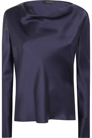 Alberta Ferretti Femme, Tops, Bleu, Taille: 38 FR Chemisier en satin