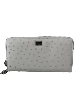 Dolce & Gabbana Homme, Accessoires, Gris, Taille: ONE Size Portefeuille Continental en Cuir d