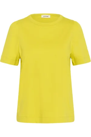 Soaked in Luxury Femme, Tops, Jaune, Taille: 40 FR Snake Eye Tee Top