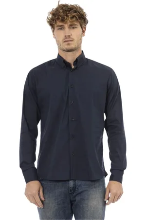 BALDININI Homme, Chemises, Bleu, Taille: XL Chemise en Coton Bleu pour Homme