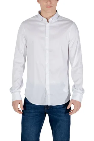 Armani Exchange Homme, Chemises, Blanc, Taille: L Chemise à manches longues Collection Printemps/Été