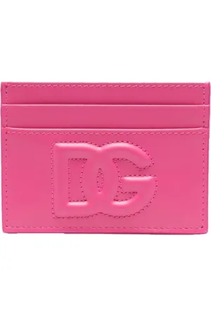 Dolce & Gabbana Femme, Accessoires, Rose, Taille: ONE Size Portefeuille en Cuir Fuchsia avec Emplacements pour Cartes