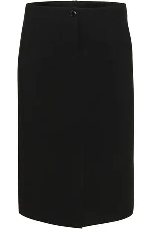 Kaffe Femme, Jupes, Noir, Taille: 54 FR Jupe Midi Simple Noir Profond