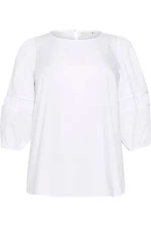 Kaffe Femme, Blouses et Chemises, Blanc, Taille: 56 FR Chemisier Féminin Blanc Optique