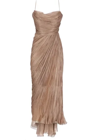 MARIA LUCIA HOHAN Femme, Robes, Rose, Taille: 40 FR Robe en Soie Rose Poudré Drapée