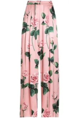 Dolce & Gabbana Femme, Pantalons, Rose, Taille: 38 FR Pantalon de pyjama imprimé