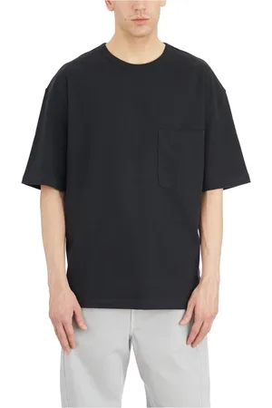 LEMAIRE Homme, Tops, Noir, Taille: M T-Shirt Boxy en Coton