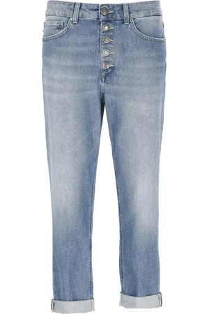 Dondup Femme, Jeans, Bleu, Taille: W26 Jean en Coton Bleu avec Boutons Bijoux