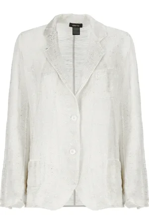 AVANT TOI Femme, Vestes, Gris, Taille: 40 FR Blazer en Lin Argent avec Détails Lurex