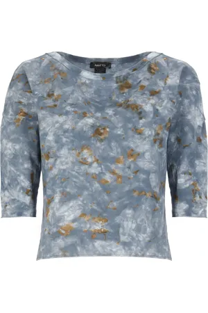 AVANT TOI Femme, Tops, Bleu, Taille: 40 FR Pull en Coton Bleu avec Motif Contrastant