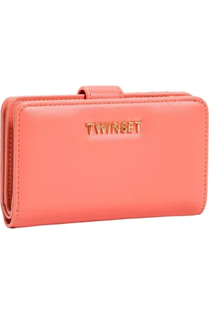 Twin-Set Femme, Accessoires, Rouge, Taille: ONE Size Portefeuilles Corail avec Logo