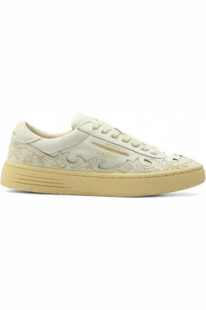 Ghoud Femme, Chaussures, Blanc, Taille: 39 EU Baskets Basses en Cuir Ivoire