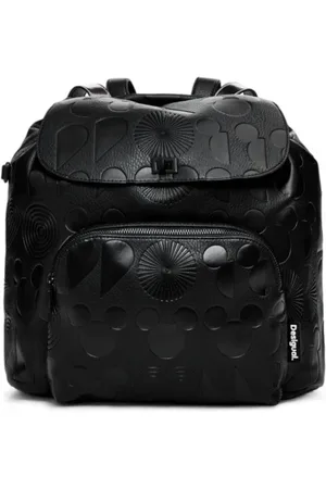 Desigual Femme, Sacs, Noir, Taille: ONE Size Mickey Mouse Sac à Dos à Fermeture Éclair Noir