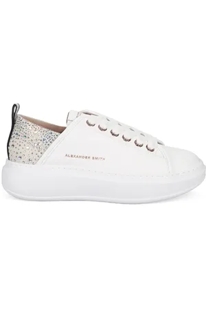 Alexander Smith Femme, Chaussures, Blanc, Taille: 39 EU Baskets Talon Strass Blanc Wembley