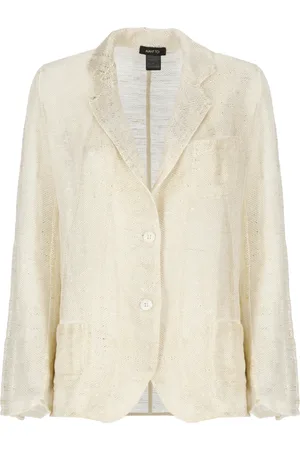 AVANT TOI Femme, Vestes, Jaune, Taille: 40 FR Blazer en lin doré avec détails lurex