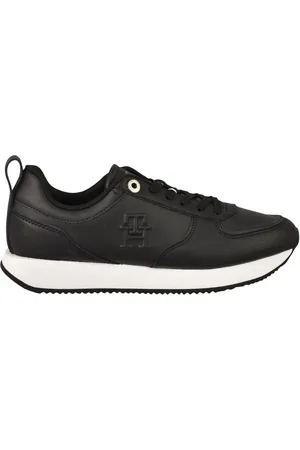 Tommy Hilfiger Femme, Chaussures, Noir, Taille: 41 EU Baskets avec semelle en caoutchouc