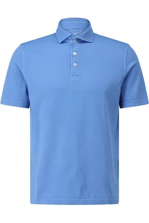 FEDELI Homme, Tops, Bleu, Taille: L Polo en jersey style classique