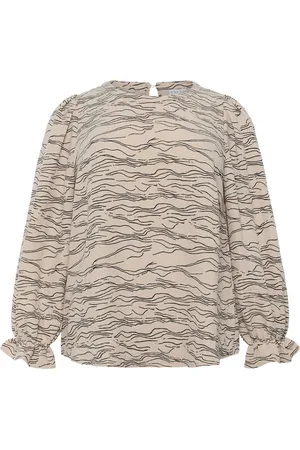 Kaffe Femme, Blouses et Chemises, , Taille: 54 FR Chemisier à Col Rond et Imprimé Graphique