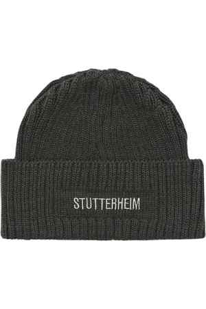 Stutterheim Unisex, Accessoires, Vert, Taille: ONE Size Bonnet Logo Brodé