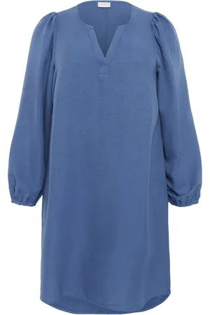 Kaffe Femme, Robes, Bleu, Taille: 48 FR Robe Bleue Simple