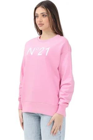 Nº21 Femme, Sweatshirts et sweats à capuche, Rose, Taille: 38 FR Sweat Col Rond Rose Printemps Été