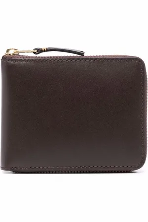 Comme des Garçons Unisex, Accessoires, Brun, Taille: ONE Size Portefeuille en Cuir Marron Ligne Classique
