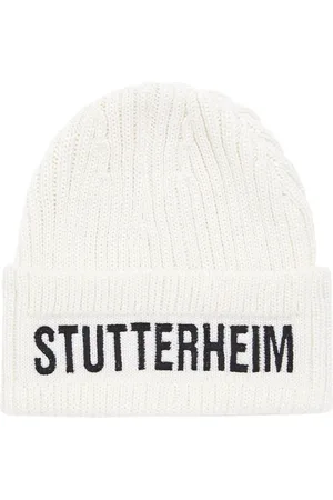 Stutterheim Unisex, Accessoires, Blanc, Taille: ONE Size Bonnet en tricot de laine mérinos