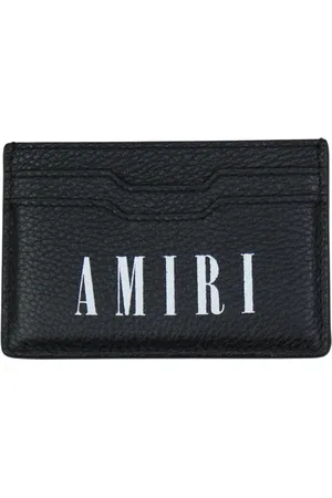 AMIRI Homme, Accessoires, Noir, Taille: ONE Size Porte-cartes en Cuir de Luxe Noir