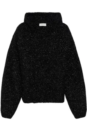 Sportmax Femme, Sweatshirts et sweats à capuche, Noir, Taille: 36 FR Pull à capuche oversize en lurex
