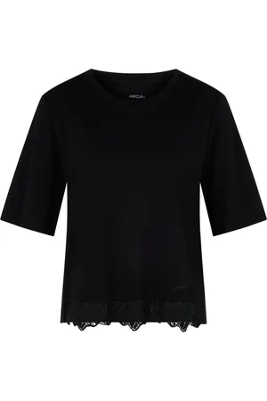 Marc Cain Femme, Tops, Noir, Taille: 42 FR T-shirt avec dentelle