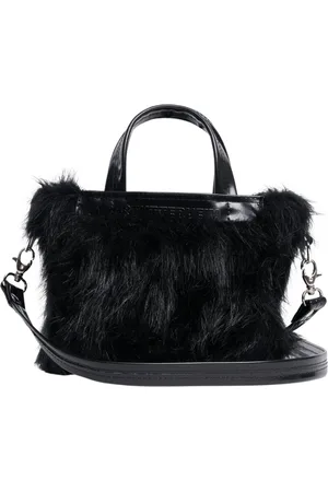 Stutterheim Femme, Sacs, Noir, Taille: ONE Size Sac Mini Bandoulière en Fausse Fourrure