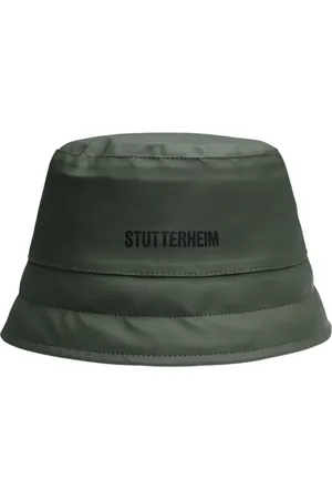 Stutterheim Femme, Accessoires, Vert, Taille: S Chapeau Seau Rembourré Imperméable