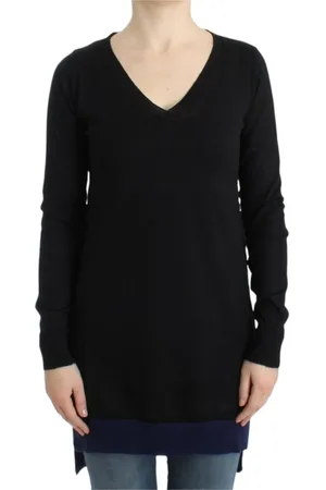 Costume National Femme, Pulls, Noir, Taille: 40 FR Pull Élégant Col en V Noir