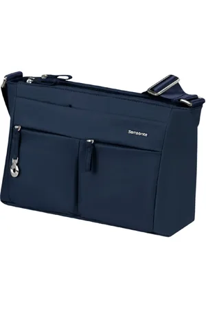 Samsonite Femme, Sacs, Bleu, Taille: ONE Size Sac à Bandoulière en Nylon Bleu avec Poches