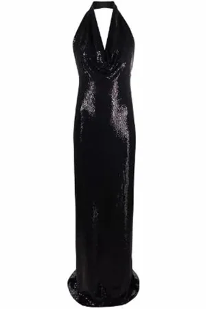 BLANCA Femme, Robes, Noir, Taille: 38 FR Robe Longue à Paillettes avec Détail