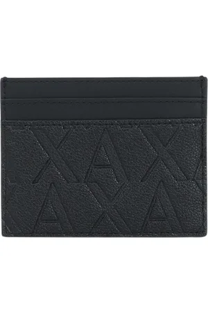 Armani Exchange Homme, Accessoires, Noir, Taille: ONE Size Portefeuille noir pour homme avec détails géométriques