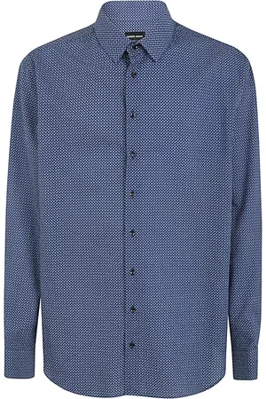 Giorgio Armani Homme, Chemises, Bleu, Taille: 4XL Fantasy Casual Chemise
