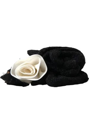 Dolce & Gabbana Femme, Accessoires, Noir, Taille: ONE Size Élégant Bandeau en Soie et Cristal