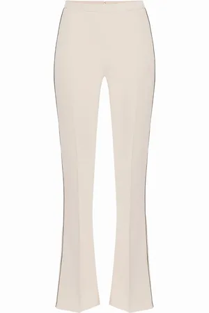 Elisabetta Franchi Femme, Pantalons, , Taille: 38 FR Pantalon Évasé en Crêpe Stretch