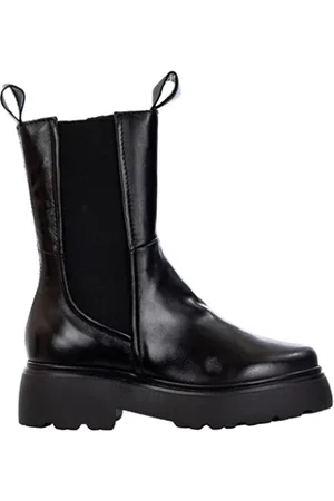 Mjus Femme, Chaussures, Noir, Taille: 37 EU Bottines en cuir avec inserts élastiques