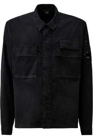 C.P. Company Homme, Chemises, Bleu, Taille: XL Chemise casual blanche moderne à zip