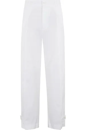 SEMICOUTURE Femme, Pantalons, Blanc, Taille: 36 FR Robe Élégante à Fleurs pour Femmes