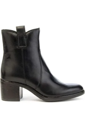 Mjus Femme, Chaussures, Noir, Taille: 40 EU Bottines en Cuir à Talon Bloc pour Femme