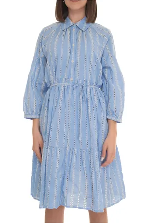 Woolrich Femme, Robes, Multicolore, Taille: 40 FR Robe en Dentelle avec Broderie Anglaise