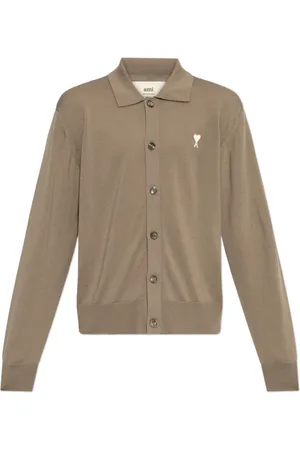 Ami Homme, Pulls, Brun, Taille: XL Gilet en Laine